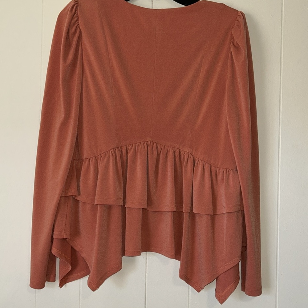 Bcbgeneration Burnt Orange Swing Jacket With Tier… - image 2